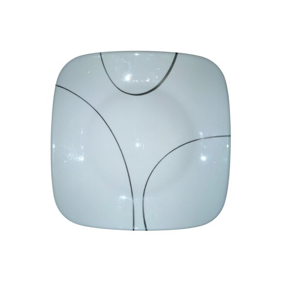 Corelle Vitrelle Square Plate Used Gray White Replacement - Picture 4 of 10